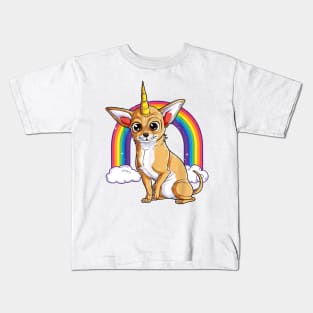 Chihuahua Unicorn Rainbow Kids T-Shirt